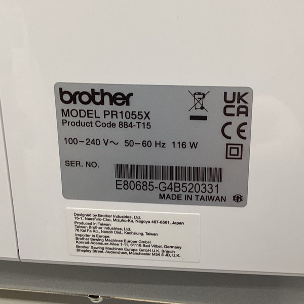 Brother PR1060x Multi-Needle Embroidery Machine