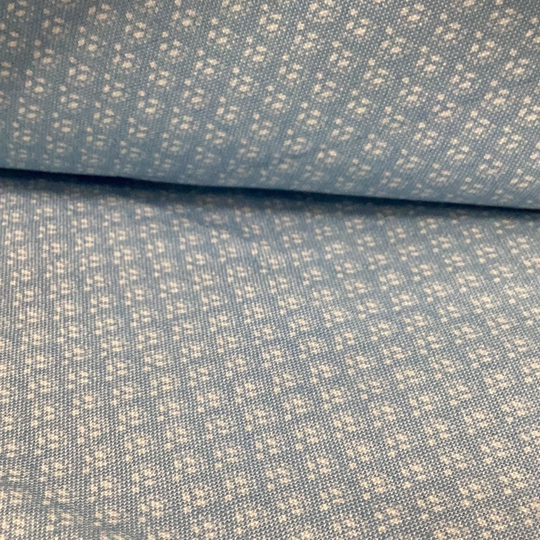 Blue Indigo Cotton Fabric | Andover Pattern 9743 - 1/2 metre