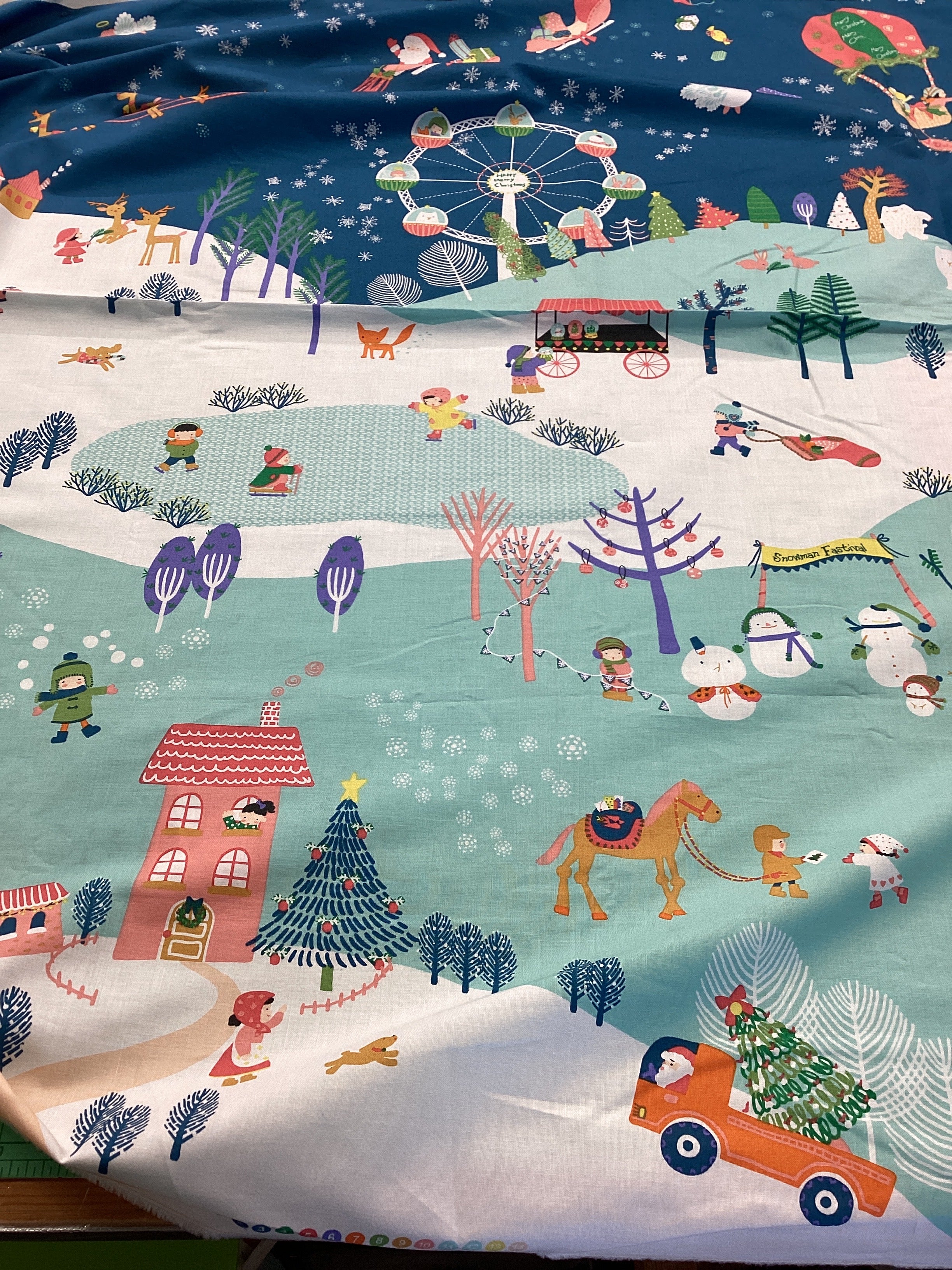 X123 Christmas Eve Scene | Telaarte - 1/2 Metre