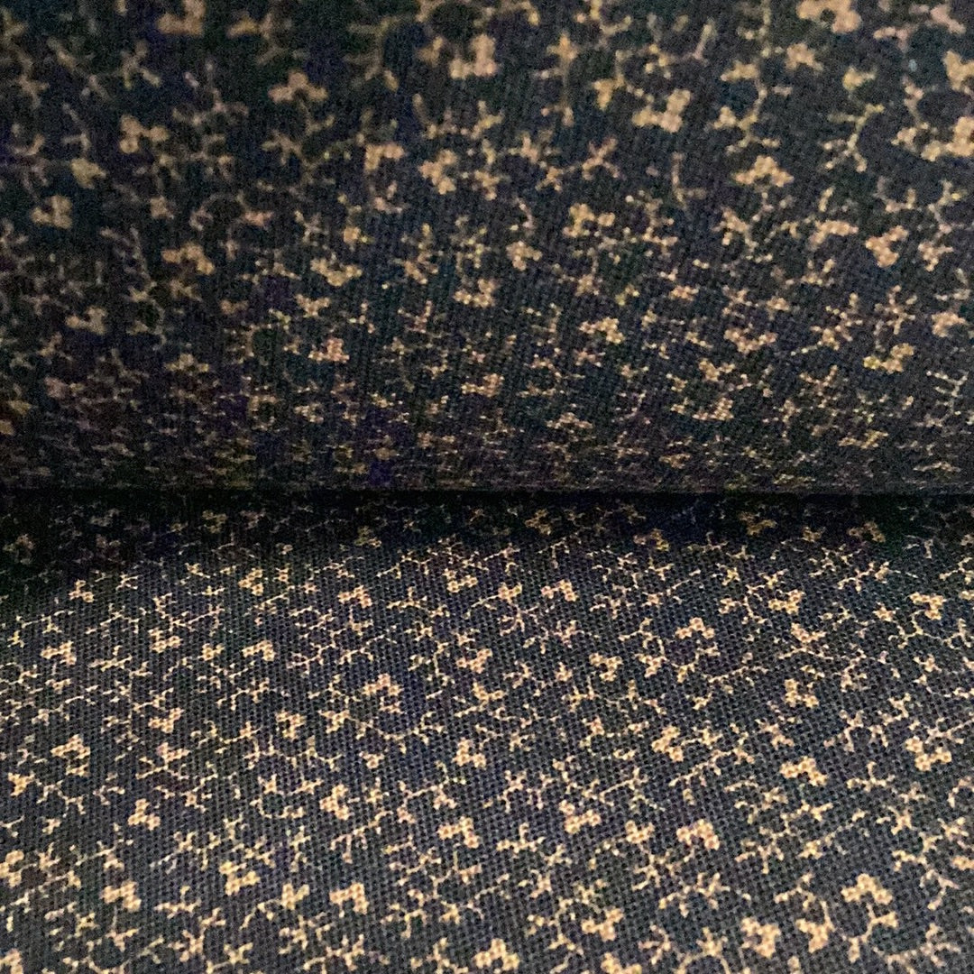 Peppercorn Cotton Fabric Black | Andover Pattern 9746 - 1/2 metre