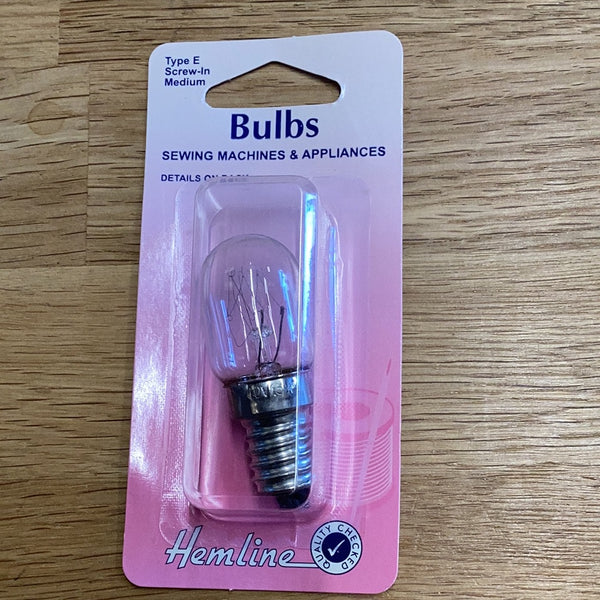 Hemline Sewing Machine Light Bulb Type E Screw-in Medium