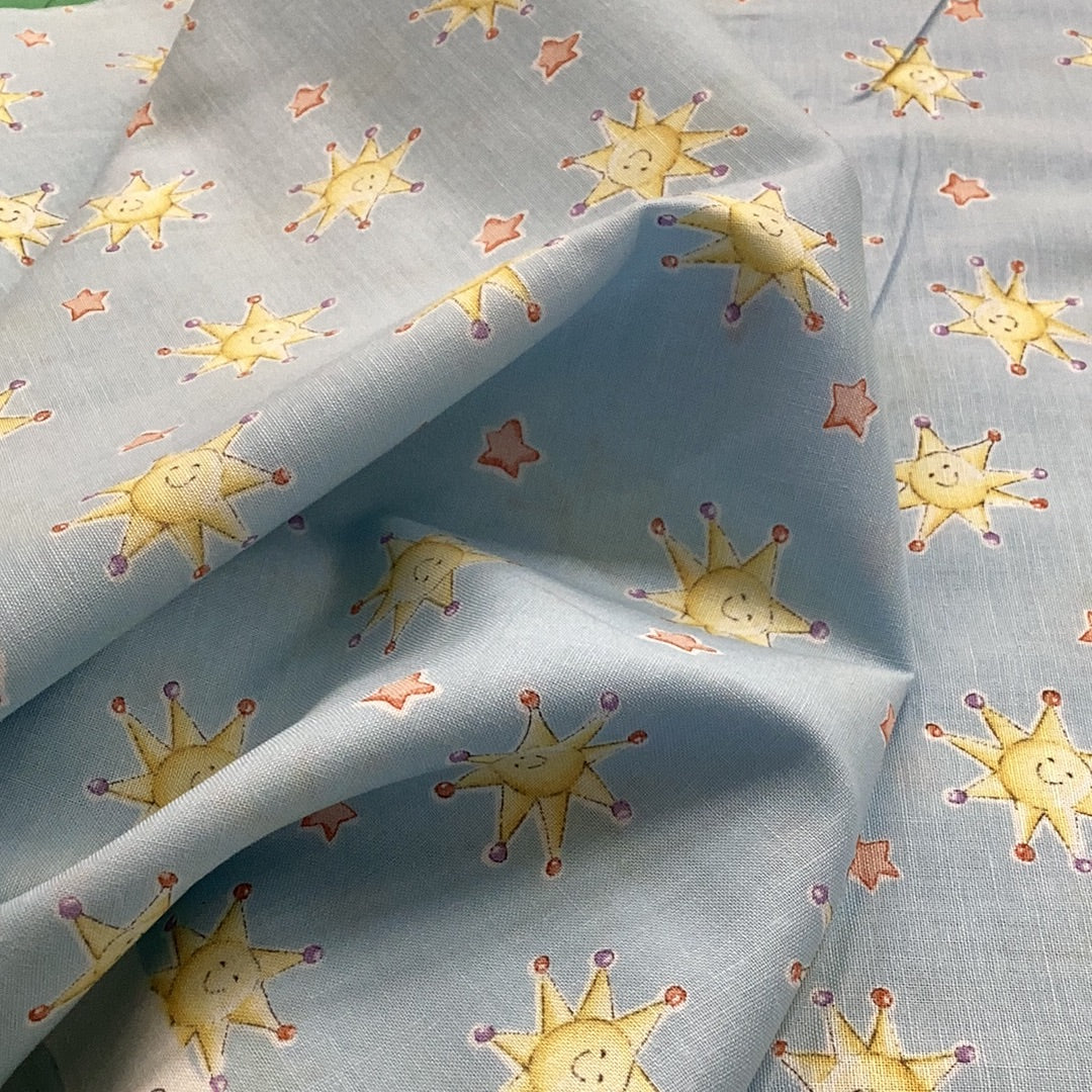 CathyLoo Happy Sun Blue -David Textiles- DB24 - 1/2 Metre