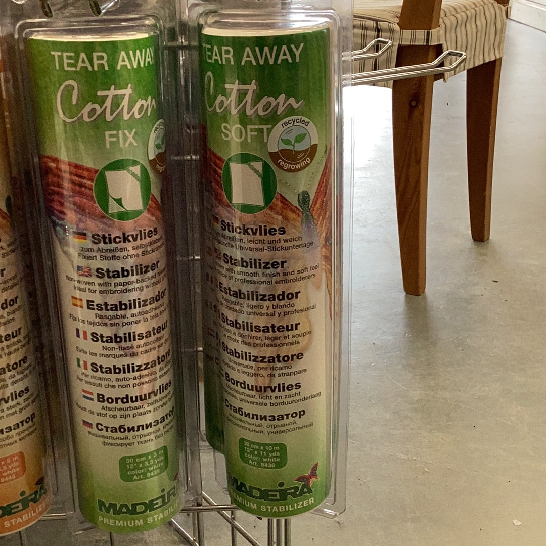 Madeira Tear Away Cotton Soft Stabilizer 9436 White