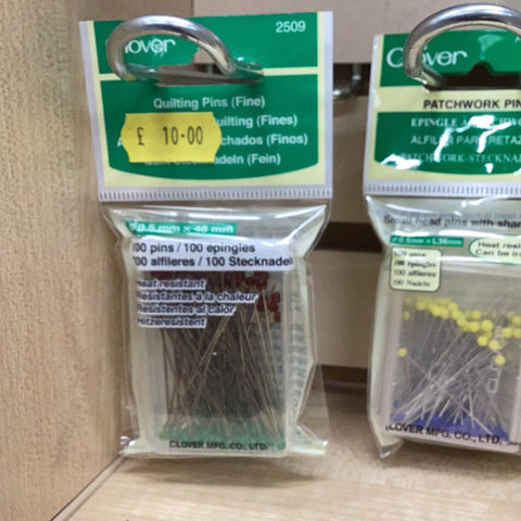 Clover Quilting Pins (Fine) x100