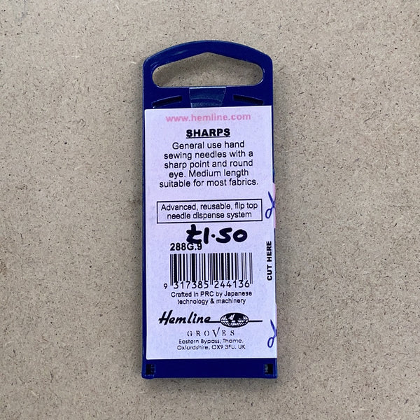 Hand Needles Sharps Size 9 | Hemline