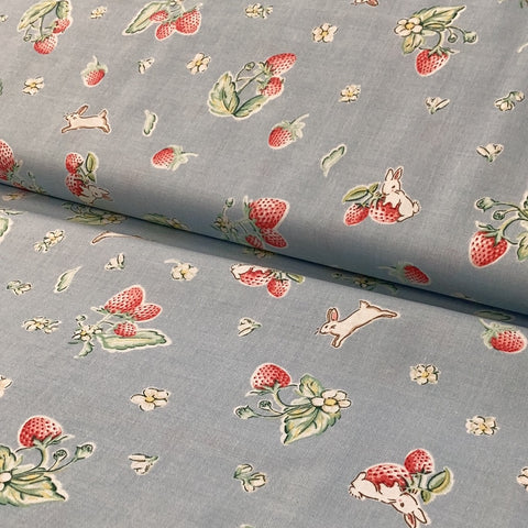 Bunies & Cream C6021 Blue -Penny Rose Fabrics- DB13 - 1/2 Metre