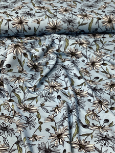 Blue Flowers | Stoff Fabric - 1 Metre