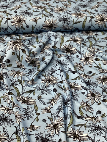 Blue Flowers | Stoff Fabric - 1 Metre