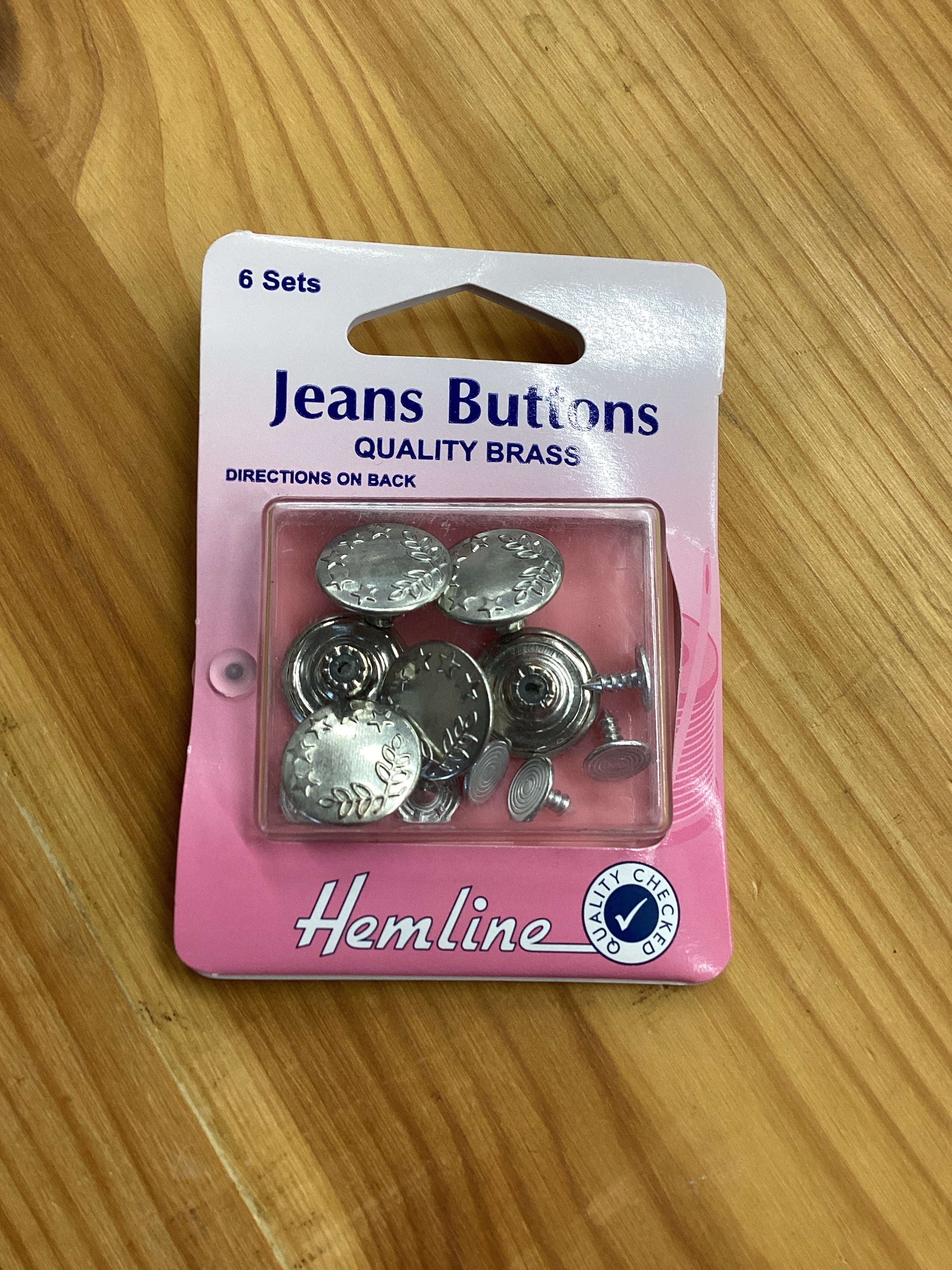 Jean Buttons 16mm: Nickel/Silver