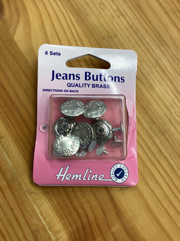 Jean Buttons 16mm: Nickel/Silver