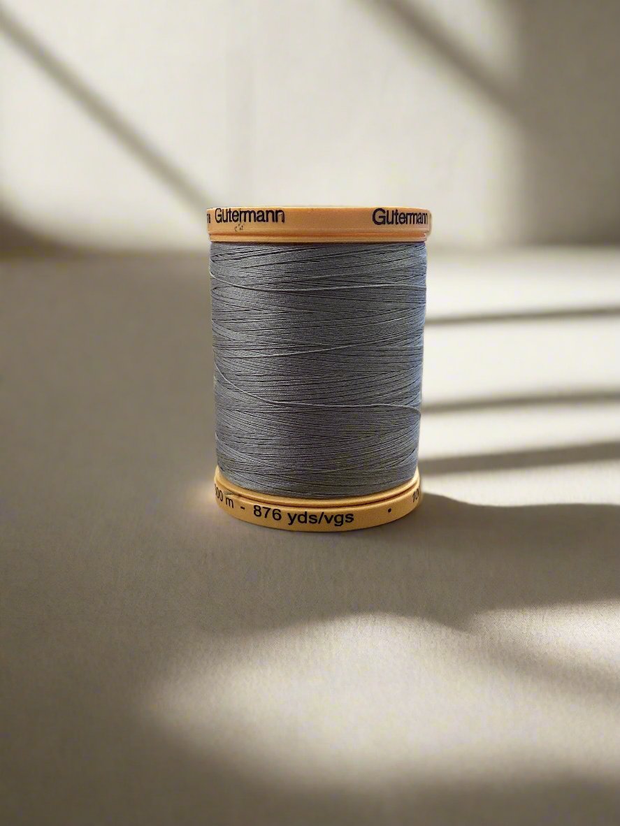 800m Silver Grey 6206 - Gutermann Natural Egyptian Cotton Quilting Thread