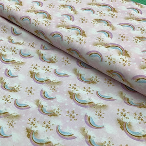 Radiant Rainbows Pink -Rainbow Unicorns 9013/14 - 1/2 metre