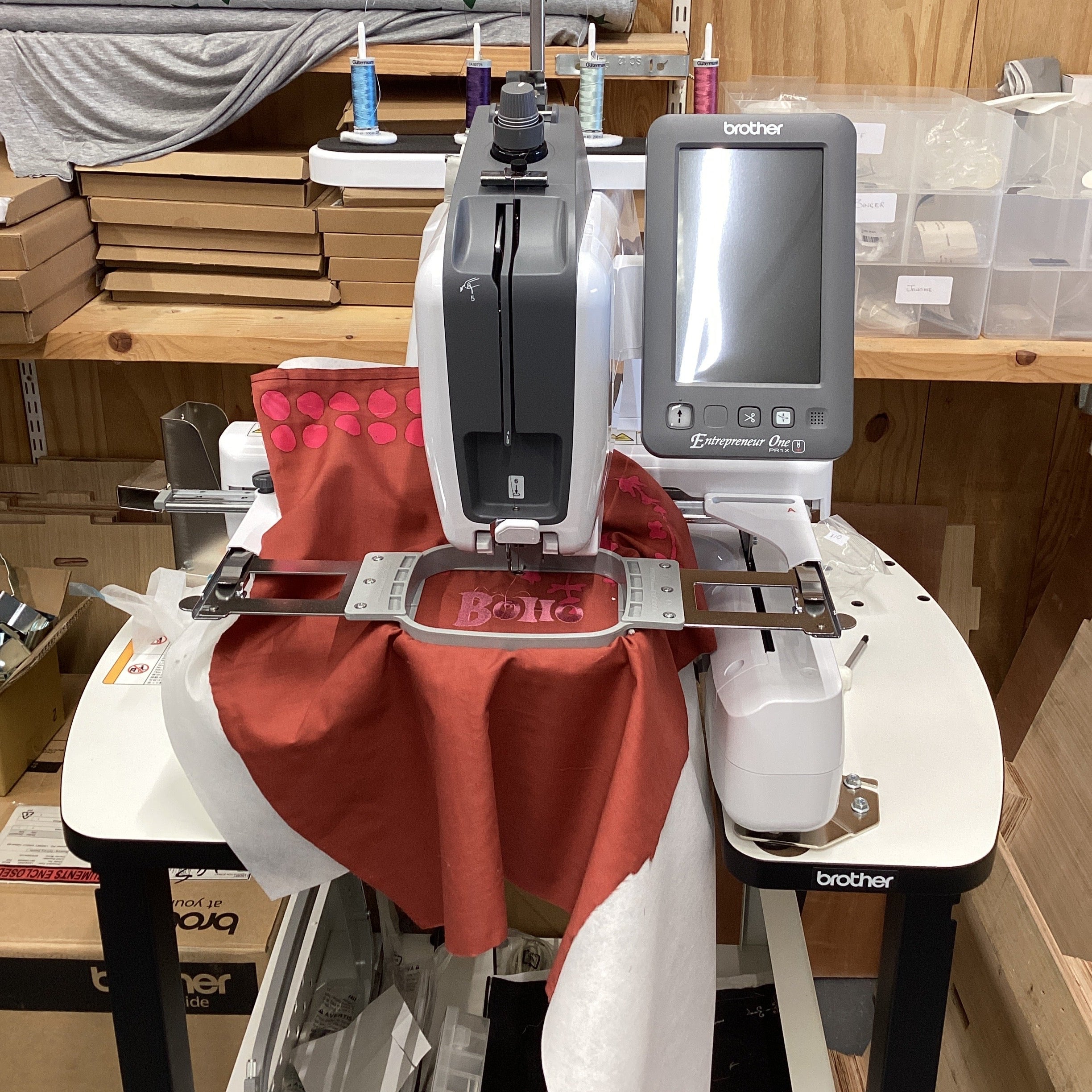 Brother PR1X Single Needle Embroidery Machine with Hooping Station | Showroom Display Model