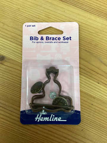 Hemline Bib And Brace Set: Bronze
