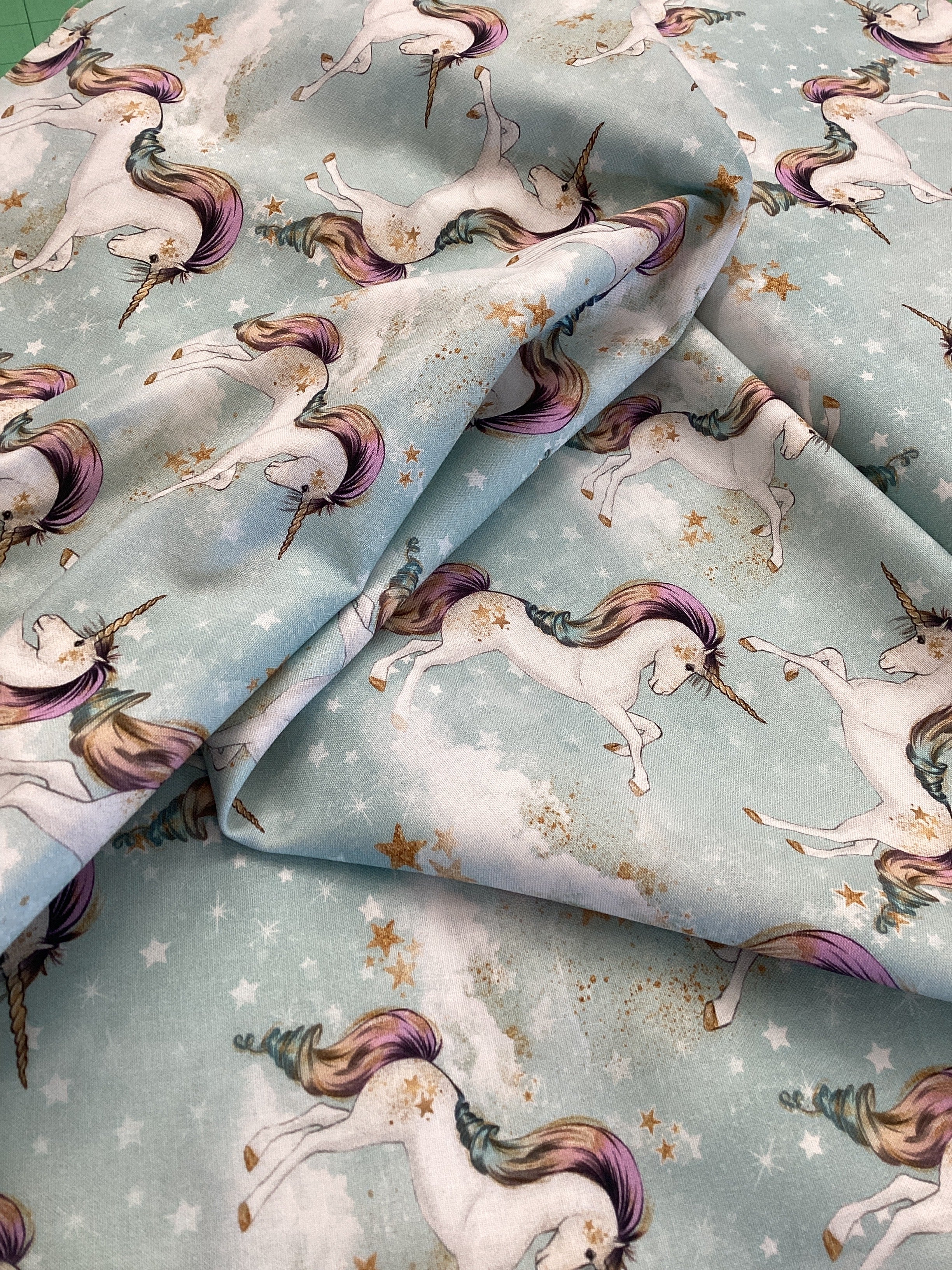 Rainbow Unicorns 9031/09 Celestial Clouds Blue | Kennard & Kennard - 1/2 Metre