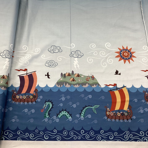 Viking Adventure D# A381 Double Border | Lewis & Irene - 1/2 metre