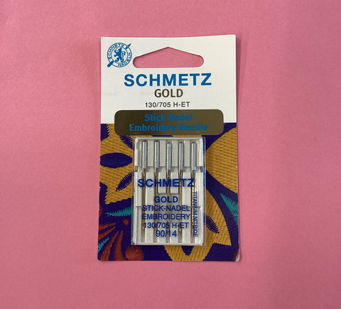 Schmetz Gold Embroidery Needle 130/705 H-ET Size 90/14