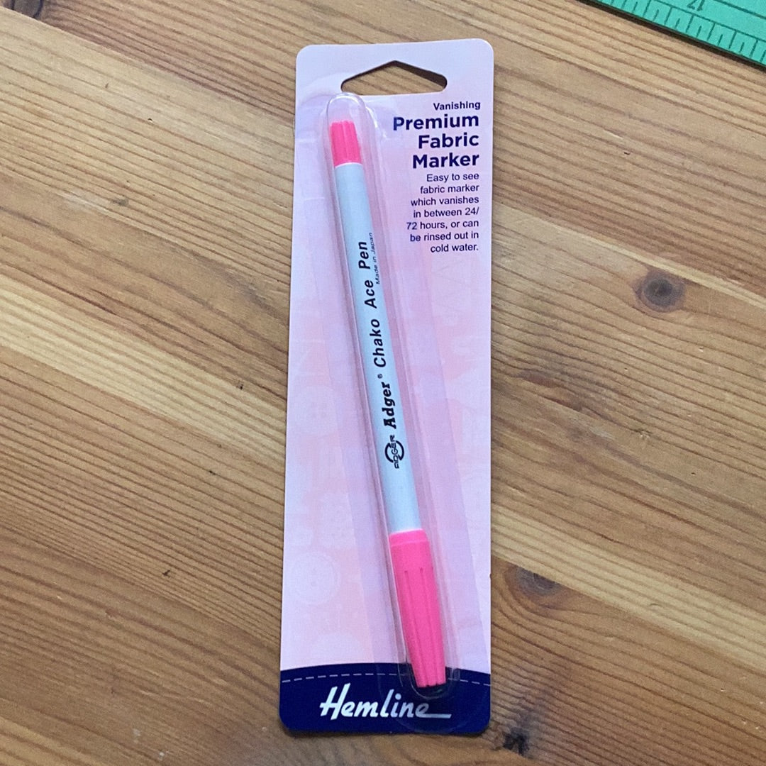 Fabric Marker: Vanishing patchwork quilting