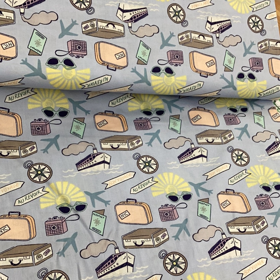 Globe Trotter FX44 Col.01 Multi | Fabric Freedom - 1/2 metre