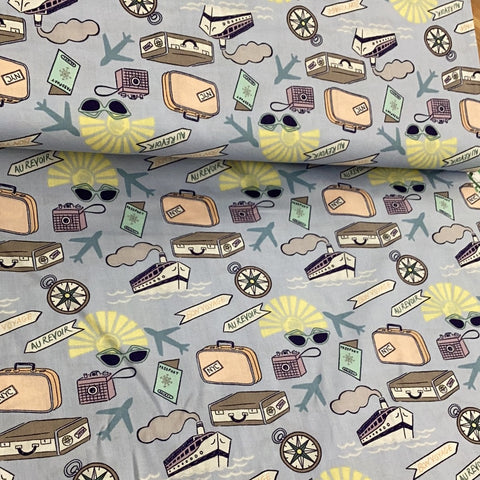 Globe Trotter FX44 Col.01 Multi | Fabric Freedom - 1/2 metre