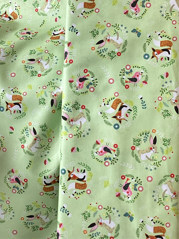 Willow Circles -Green | Nutex - 1/2 metre