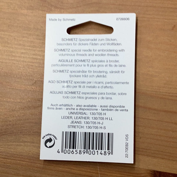 Schmetz Stick-Nader Embroidery Needle 130/705 H-E 90/14