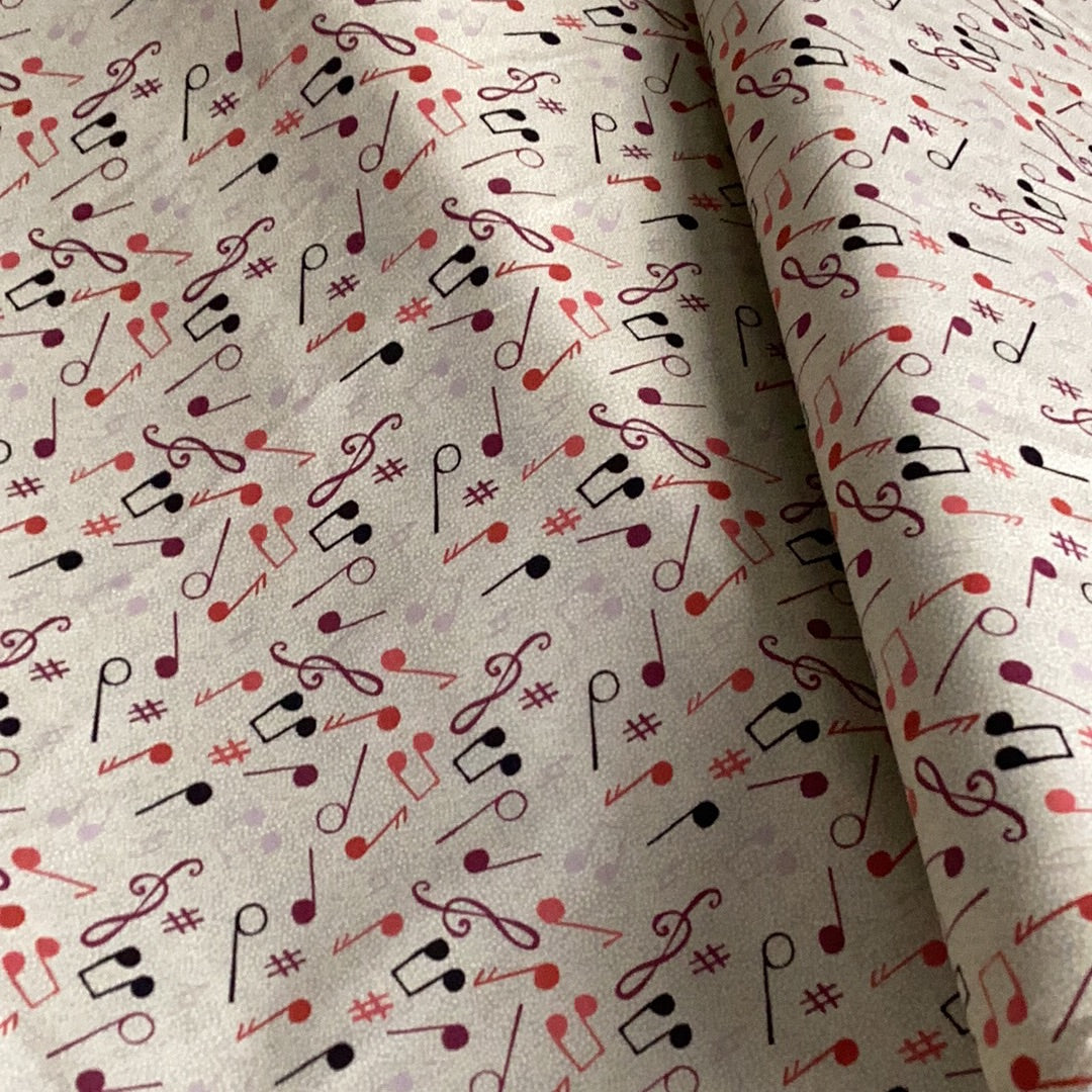 Music Note Sewing Pattern Musical Notes FF25 | A Fabric Freedom Design - 1/2 metre – Fabric Mouse ...