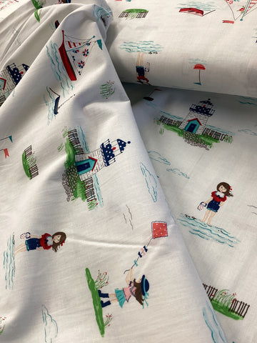 Seaside C7230 White | Riley Blake - 1/2 Metre