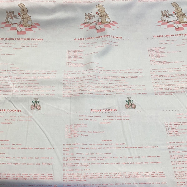 Bunnies & Cream C6024 Pink on White Panel-Penny Rose Fabrics- DB18