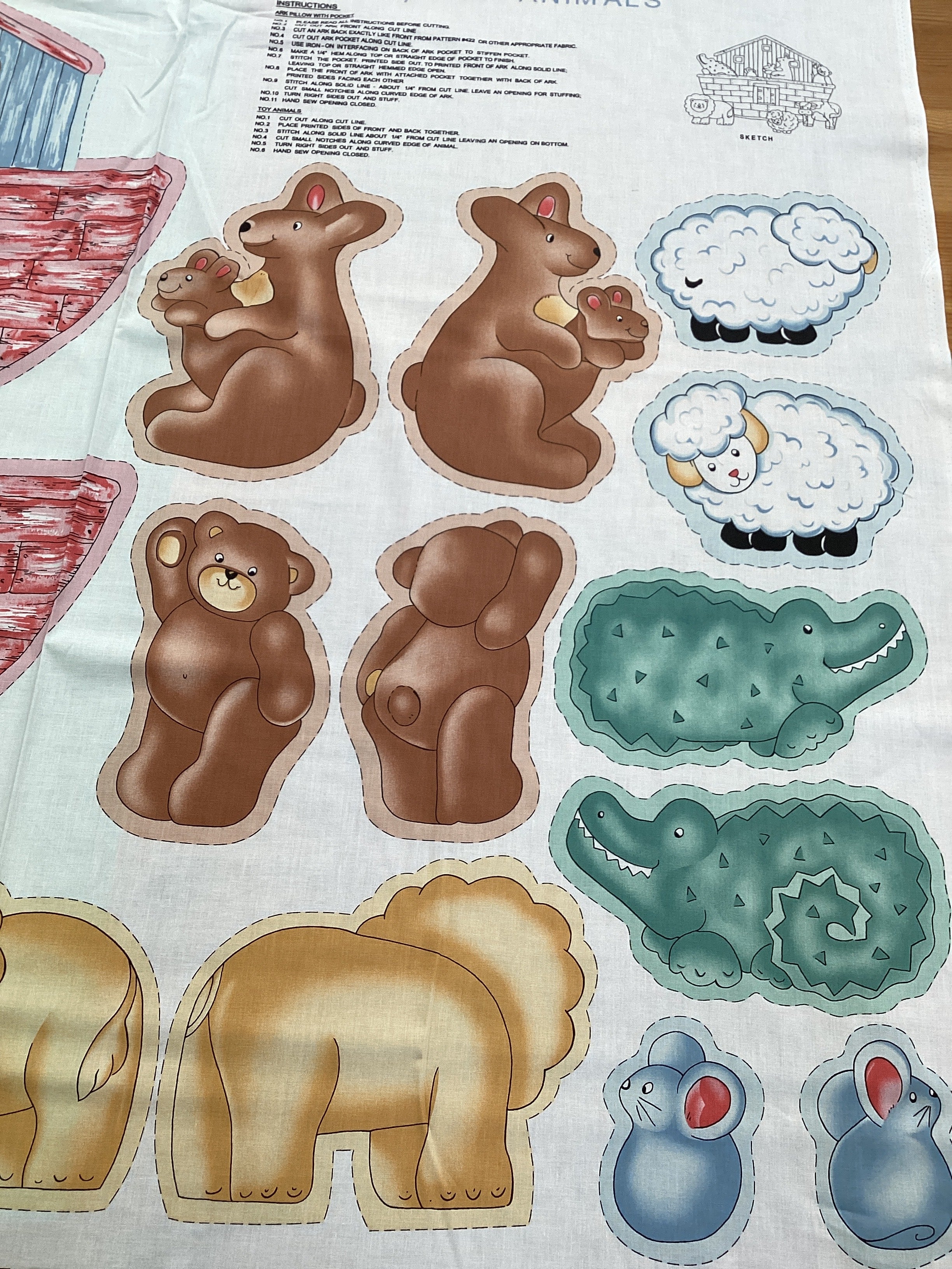 Noah's Ark Pillow & Animals 7050 | Littondale - Panel