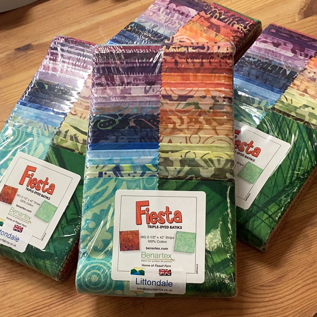 Fiesta Triple-Dyed Batiks Strip-pies | Littondale