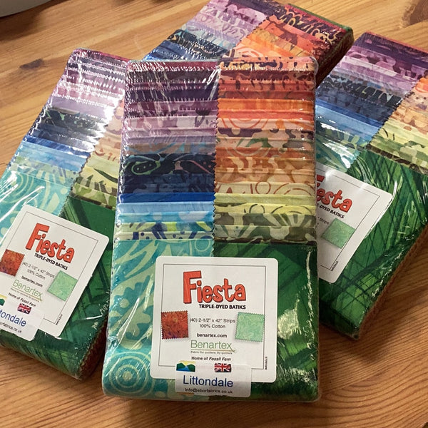 Fiesta Triple-Dyed Batiks Strip-pies | Littondale