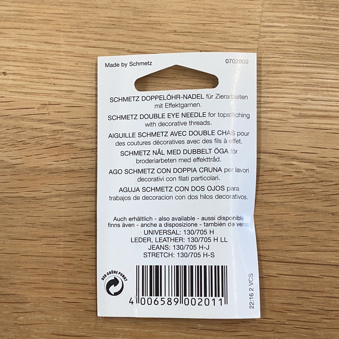 Schmetz Doppelohr-Nader Double Eye Needle 705 DE 80/12