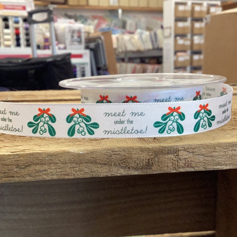 Meet Me Under The Mistletoe Ribbon | Per Metre