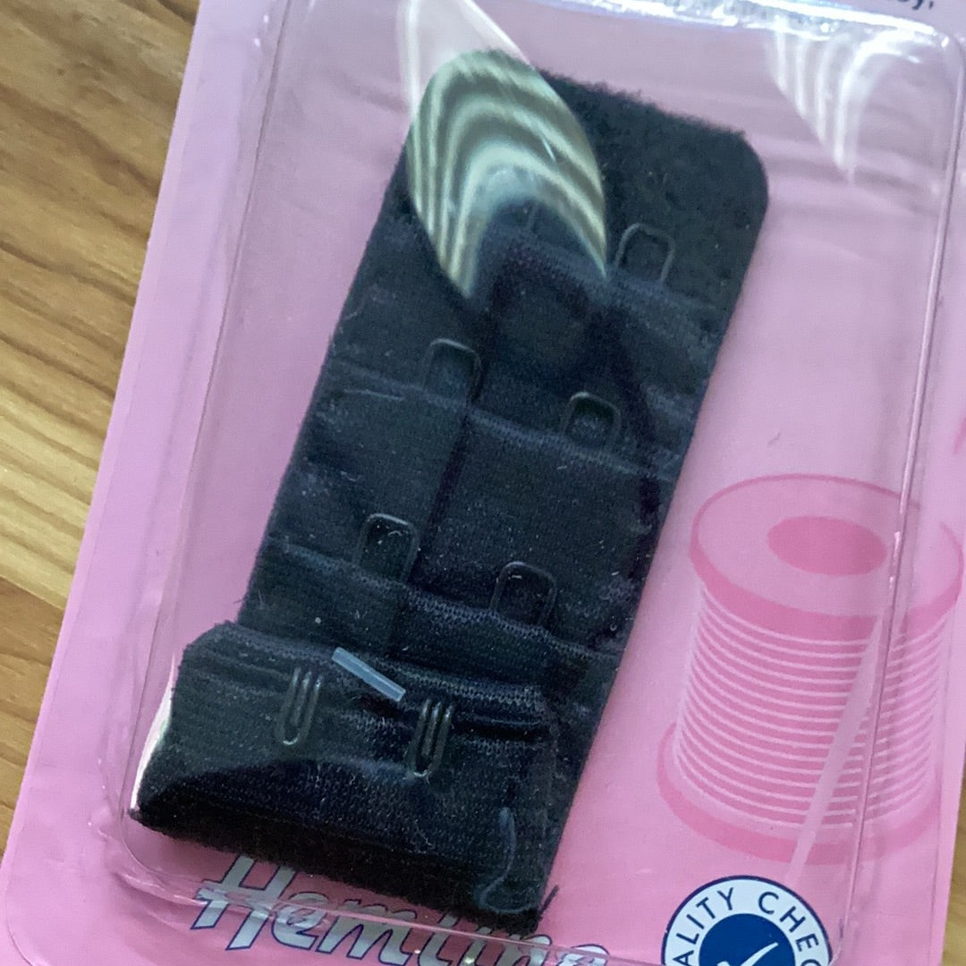 Hemline 28mm 2 Hook Bra Extender Blk
