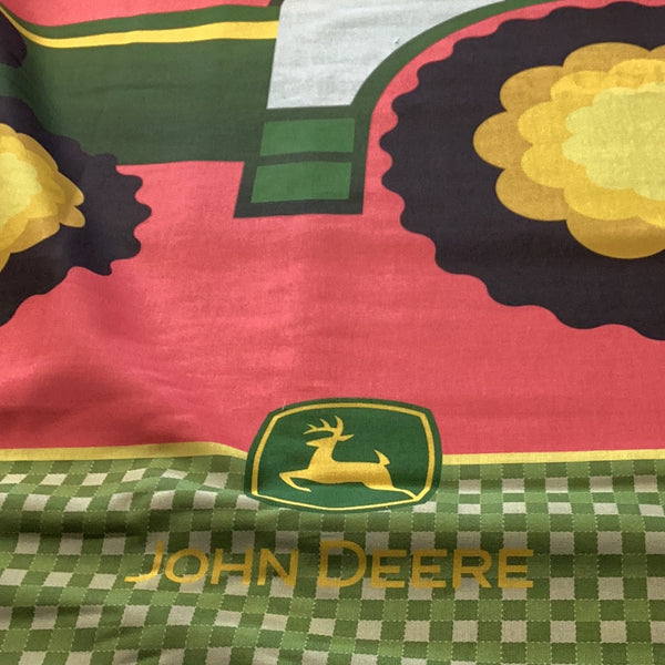 John Deere Farm Sweet Farm with Plaid Fabric CP70217 | Nutex Panel