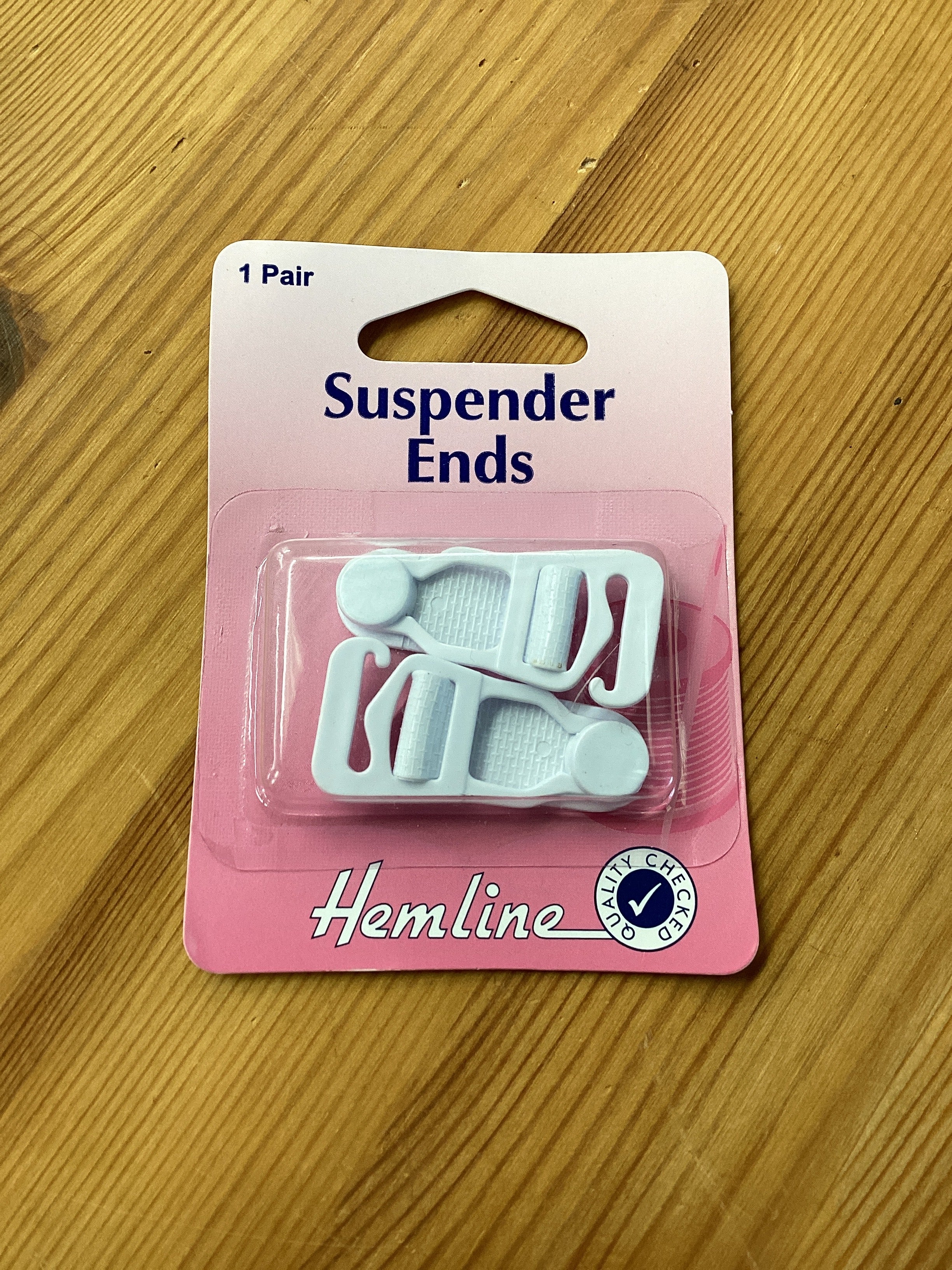Hemline Suspender Fasteners: White