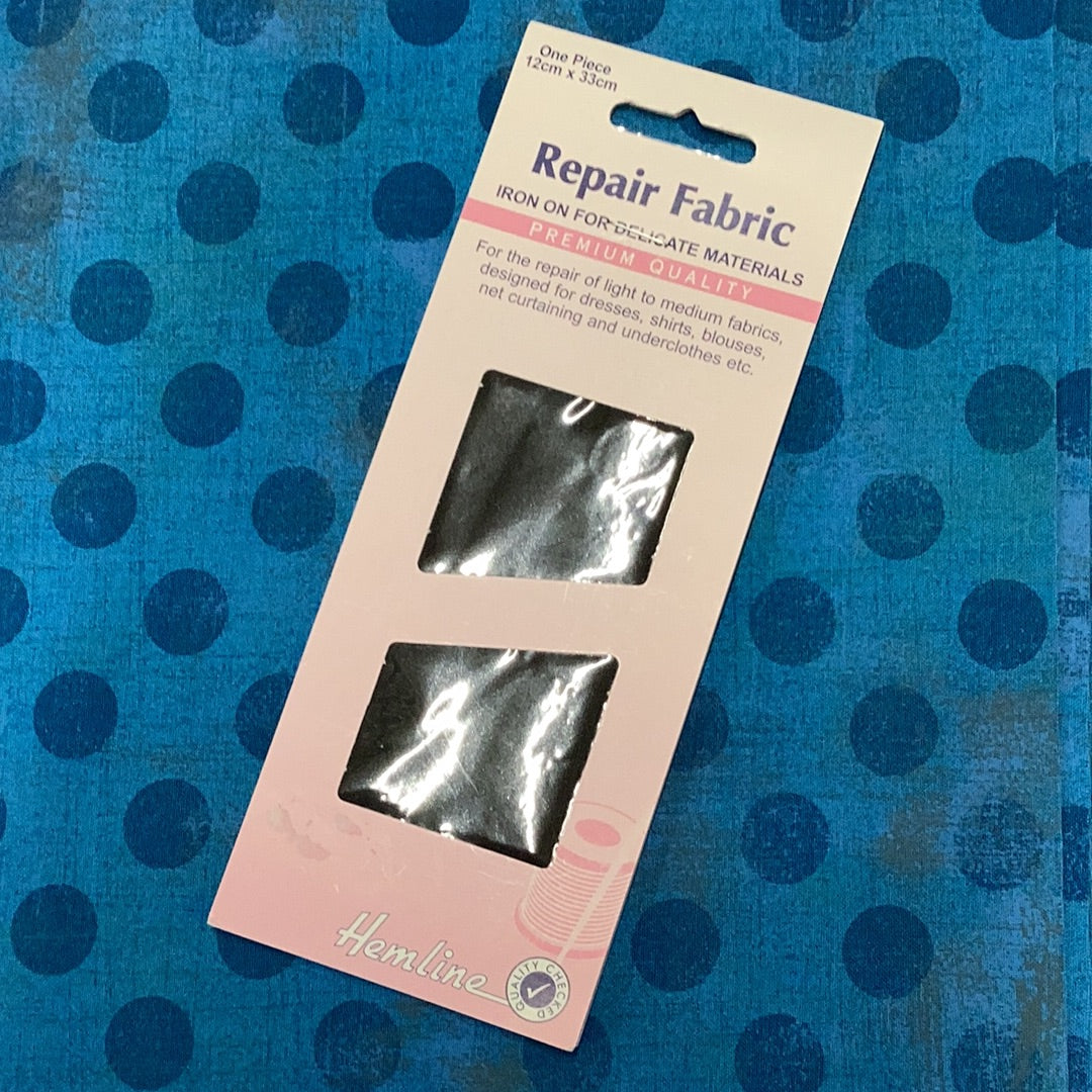 Hemline Repair Fabric Iron On 33x12cm: Black