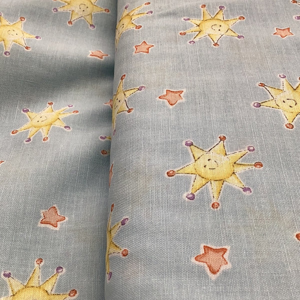 CathyLoo Happy Sun Blue -David Textiles- DB24 - 1/2 Metre