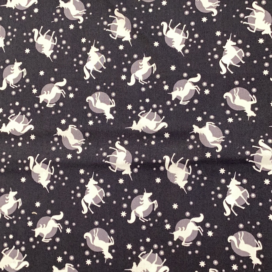 Fairy Nights D#A407 Black | Lewis & Irene  - 1/2 metre