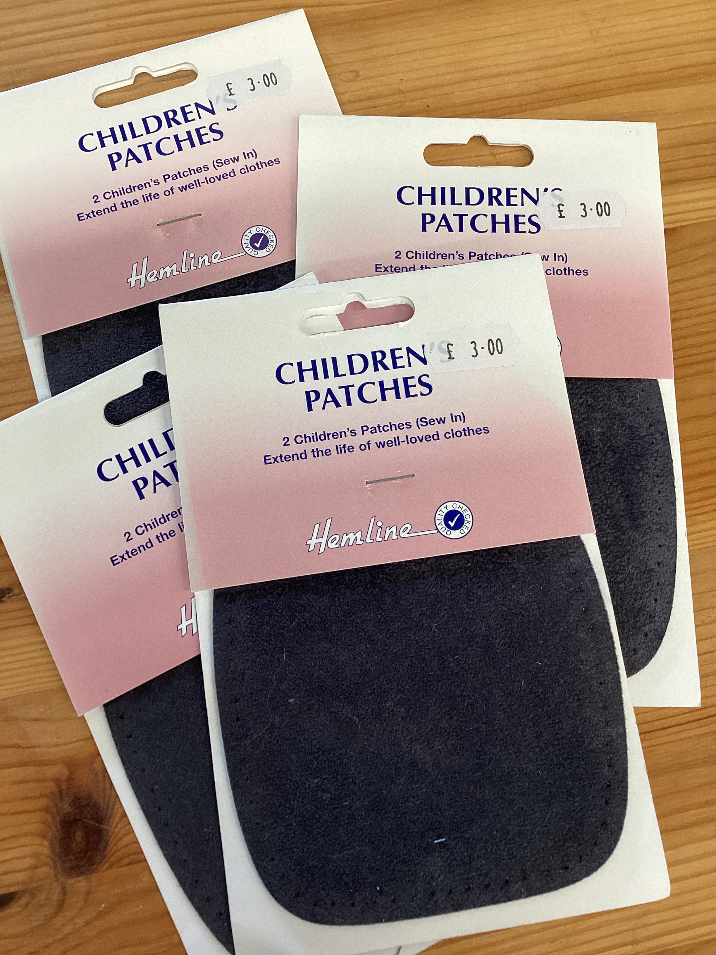 Child's Knee or Elbow Patches Sew-In 10x12cm: Dark Gray