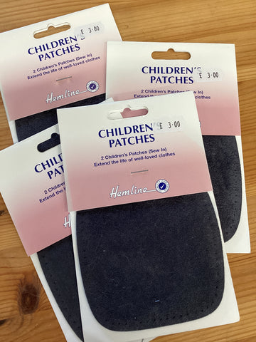 Child's Knee or Elbow Patches Sew-In 10x12cm: Dark Gray
