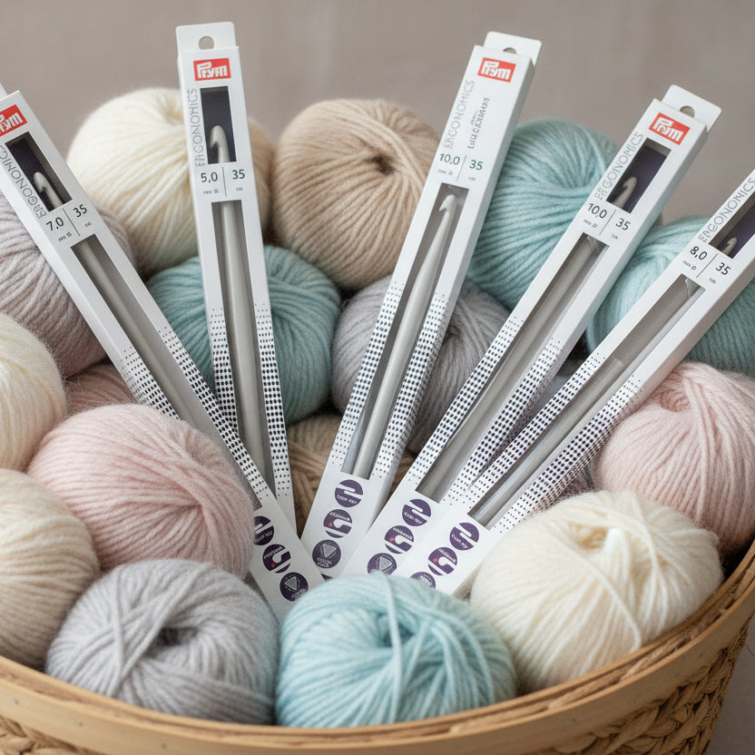 2 Single-Pointed Knitting Needles 35cm x 5mm | Prym Ergonomics
