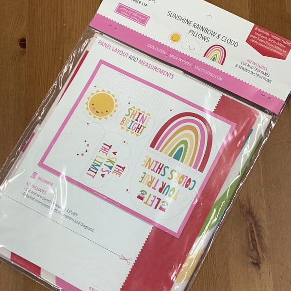 Sunshine, Rainbow & Cloud Pillow | Cut Sew Create for Moda
