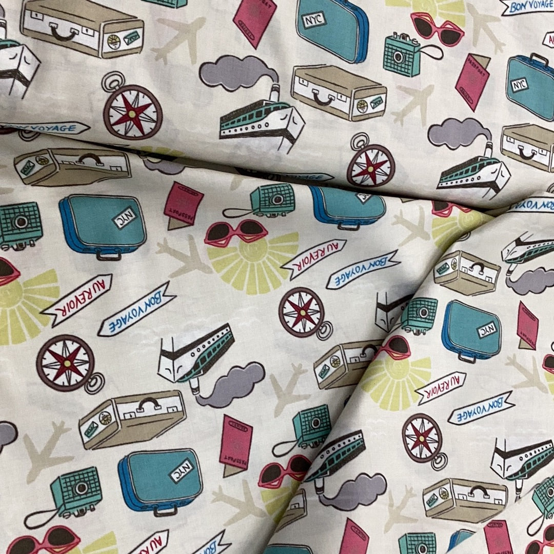 Globe Trotter FX44 Beige | Fabric Freedom - 1/2 metre