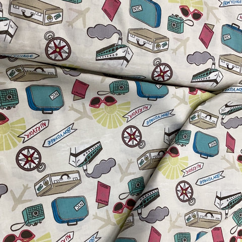 Globe Trotter FX44 Beige | Fabric Freedom - 1/2 metre