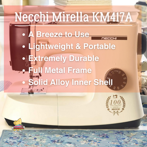 Necchi Mirella KM417A | Beautifully Ergonomic with a 50s Vibe