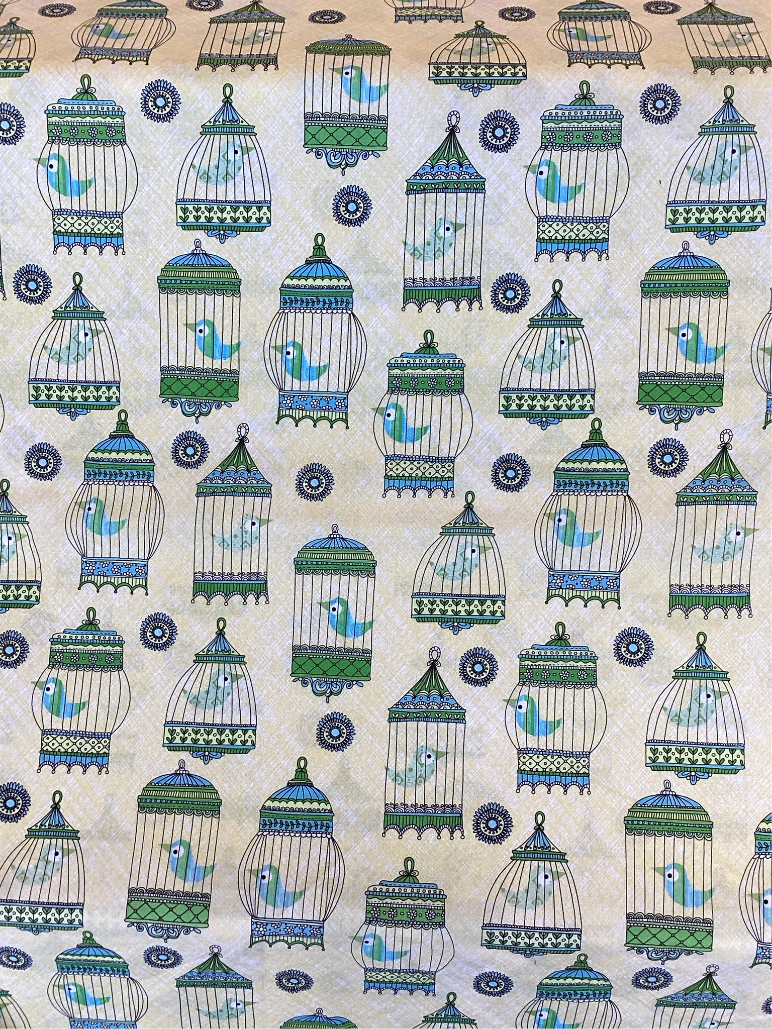 La Cage au Birdie by Ellen Crimi-Trent Y1148-8 | Clothworks - 1/2 Metre