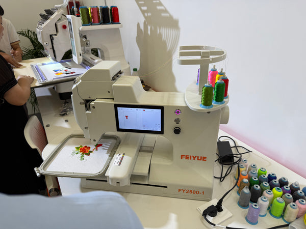 FY Portable 6 Needle Embroidery Machine FEIYUE x Fabric Mouse 22x30cm hoop