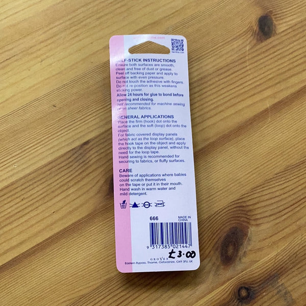 Hemline Velour Dots Self Stick: Black